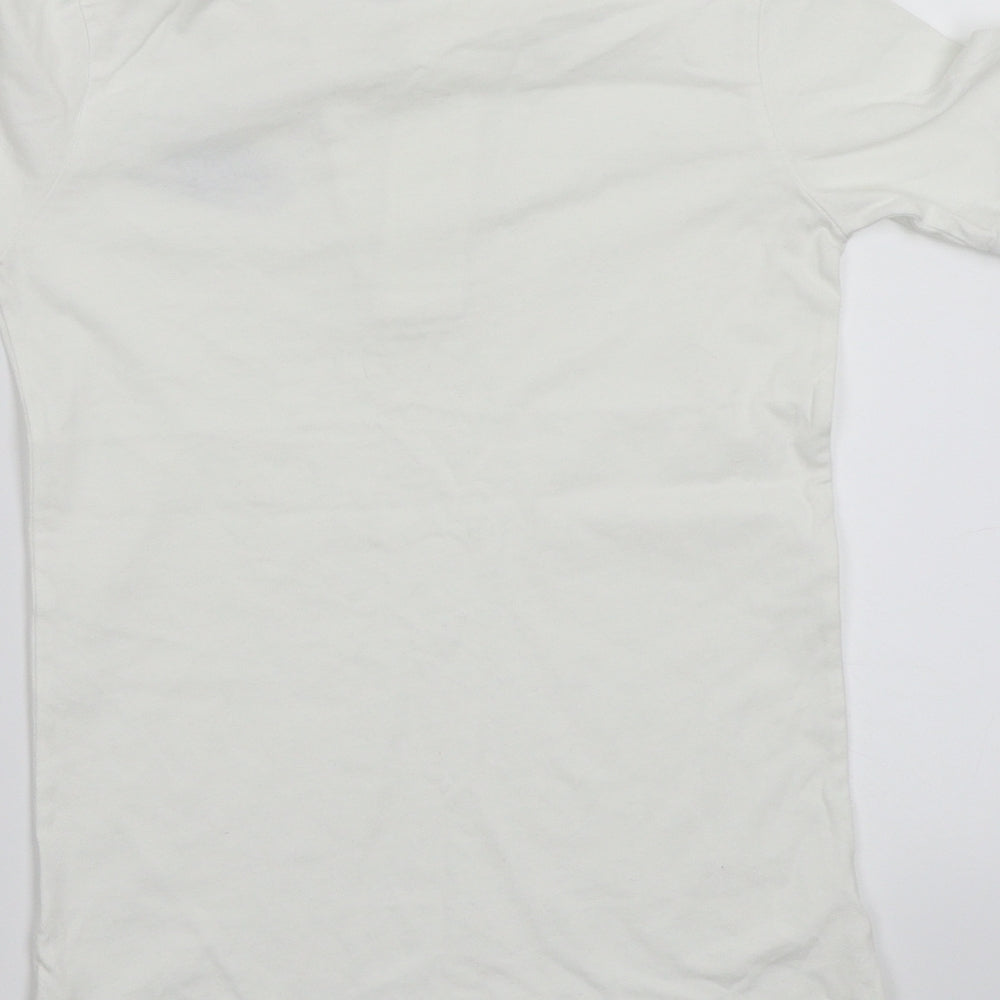 Nike Womens White  Canvas Basic T-Shirt Size S