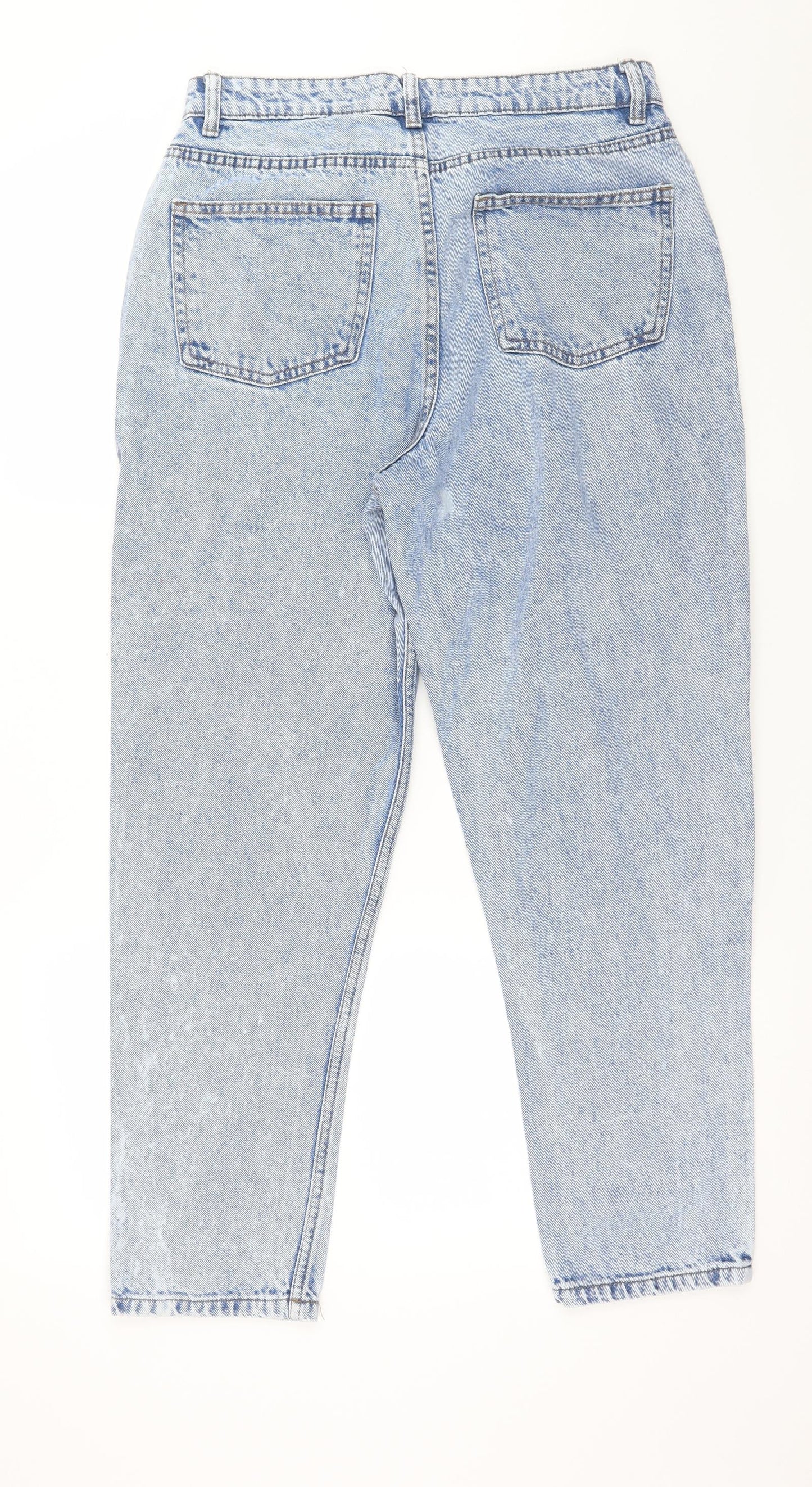 Denim & Co. Womens Blue  Denim Mom Jeans Size 12 L27 in