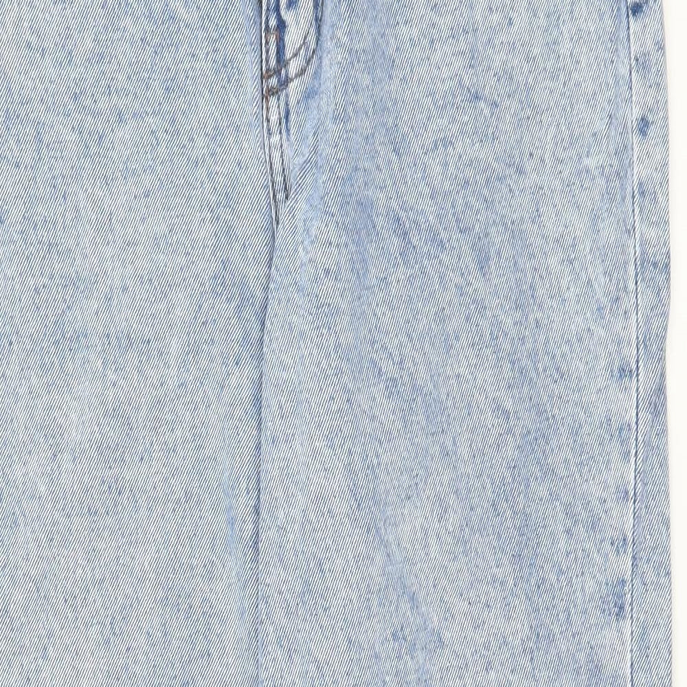 Denim & Co. Womens Blue  Denim Mom Jeans Size 12 L27 in