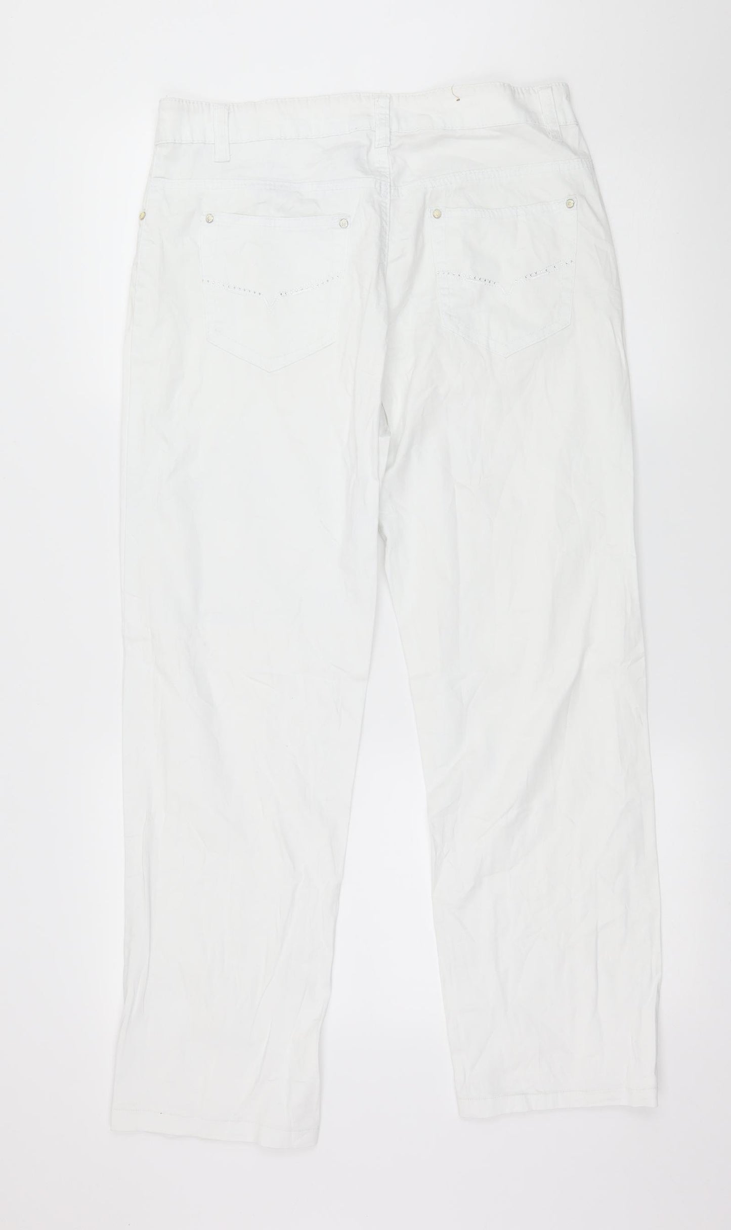 Kelrebec Womens White   Trousers  Size 16 L28 in