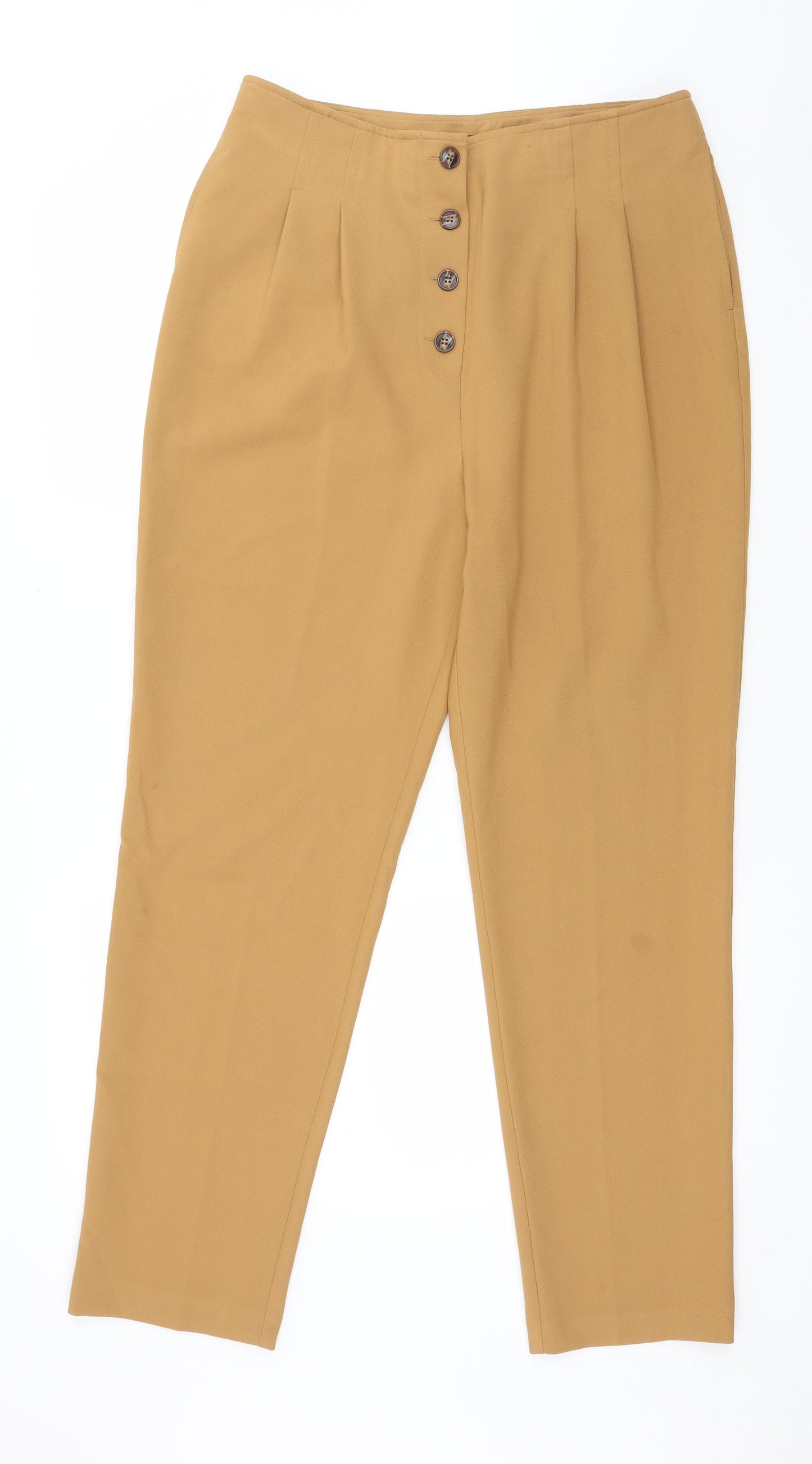 Very Womens Yellow   Trousers  Size 14 L29 in