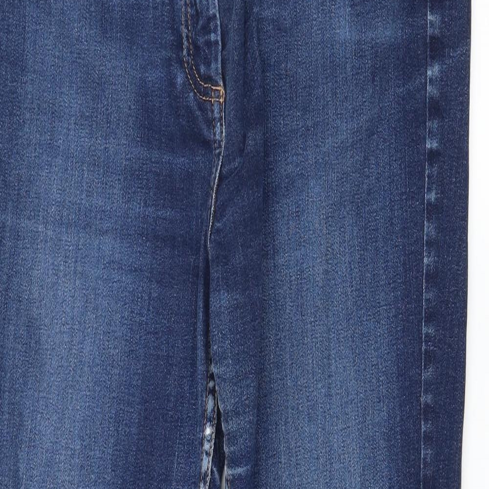 Marks and Spencer Womens Blue  Denim Straight Jeans Size 16 L30 in