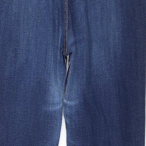 Marks and Spencer Womens Blue  Denim Straight Jeans Size 16 L30 in