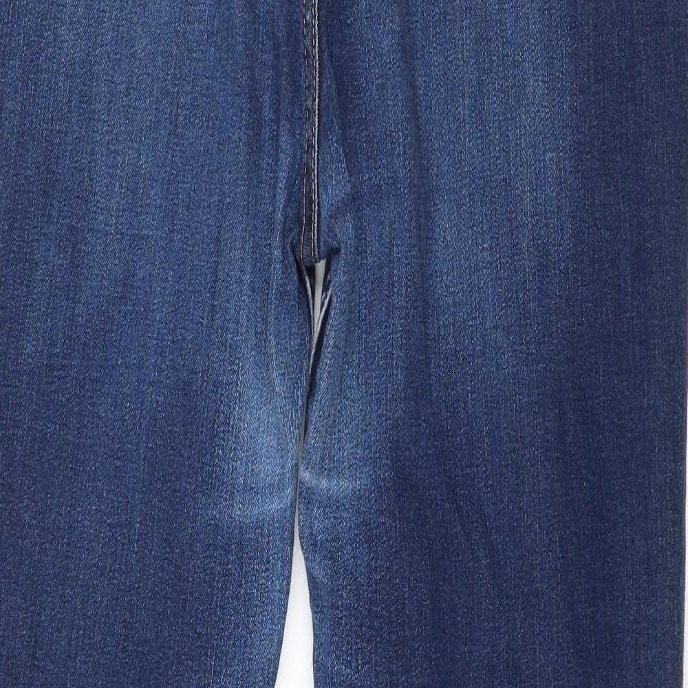Marks and Spencer Womens Blue  Denim Straight Jeans Size 16 L30 in