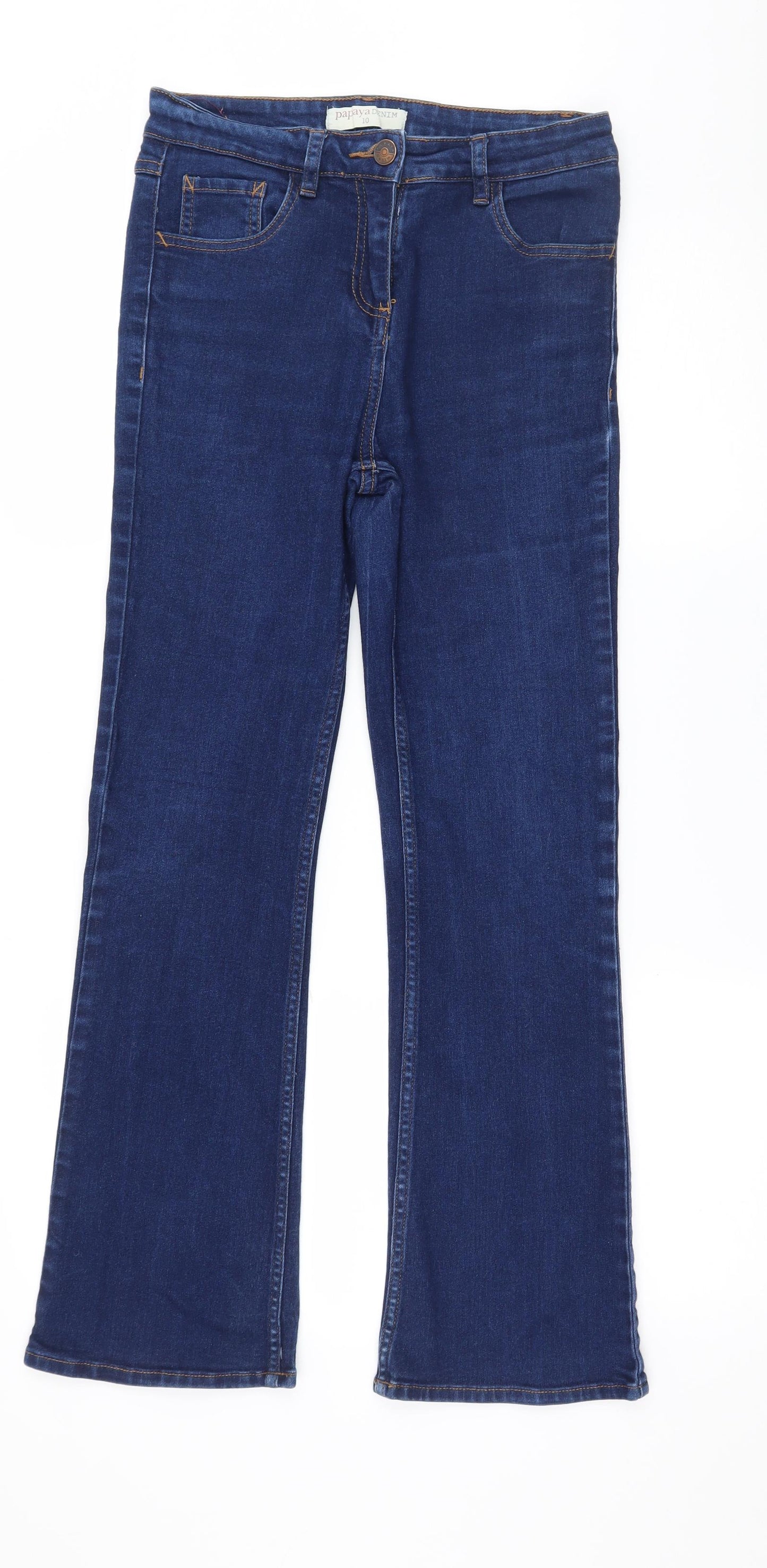 Papaya Womens Blue  Denim Bootcut Jeans Size 10 L28 in