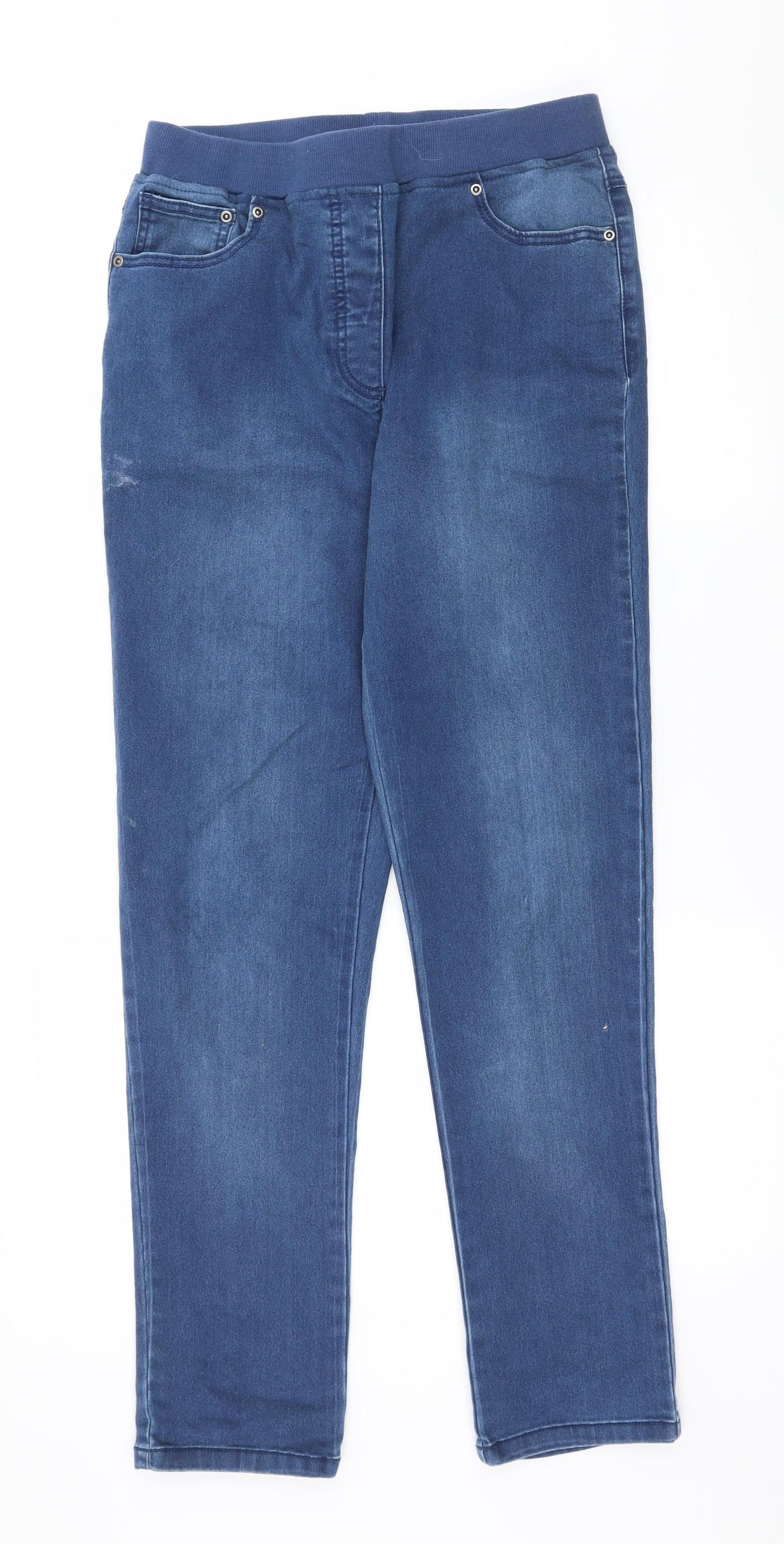 New York Womens Blue  Denim Straight Jeans Size 16 L30 in