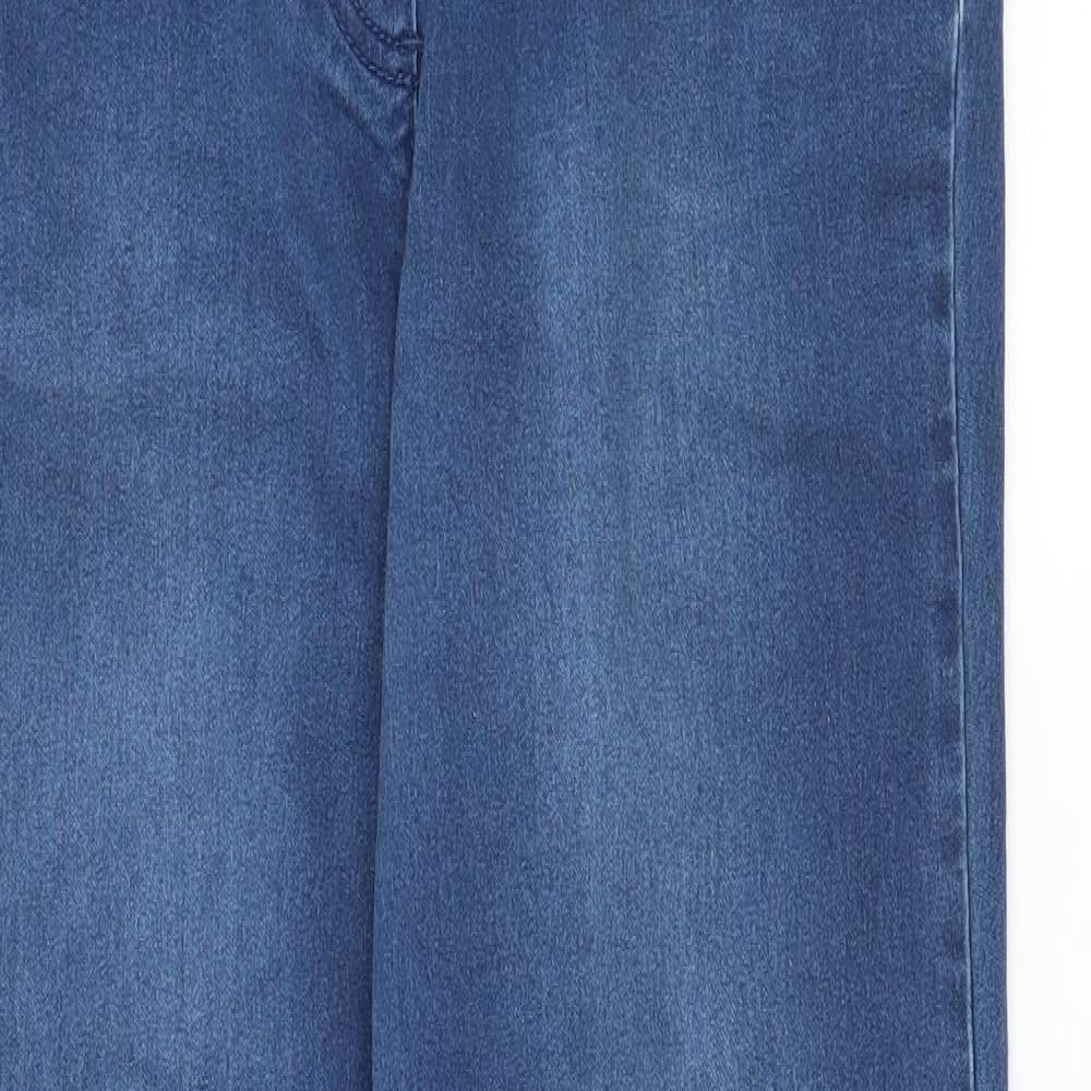 New York Womens Blue  Denim Straight Jeans Size 16 L30 in