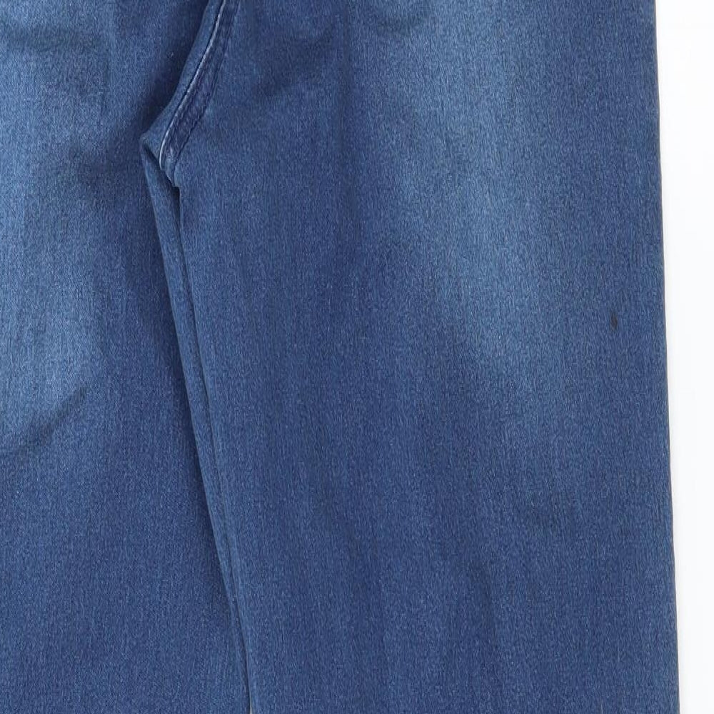 New York Womens Blue  Denim Straight Jeans Size 16 L30 in