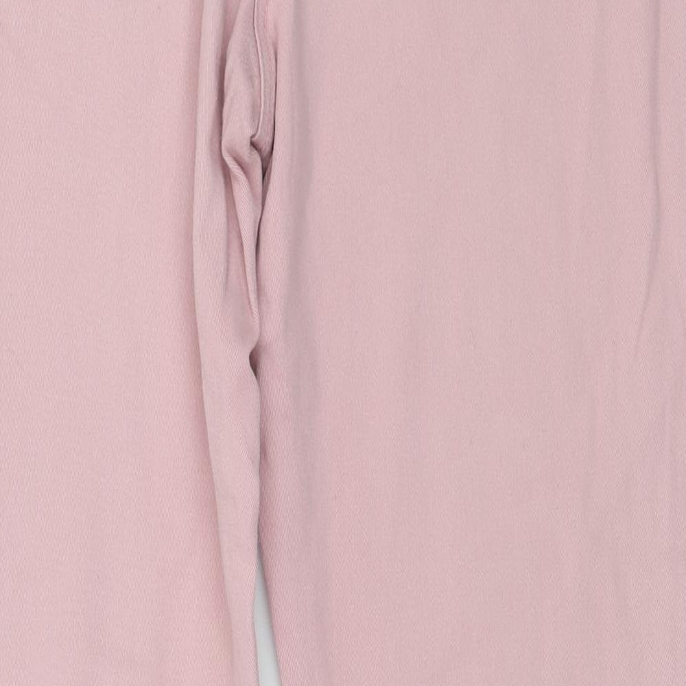 M&Co Womens Pink  Denim Straight Jeans Size 12 L27 in