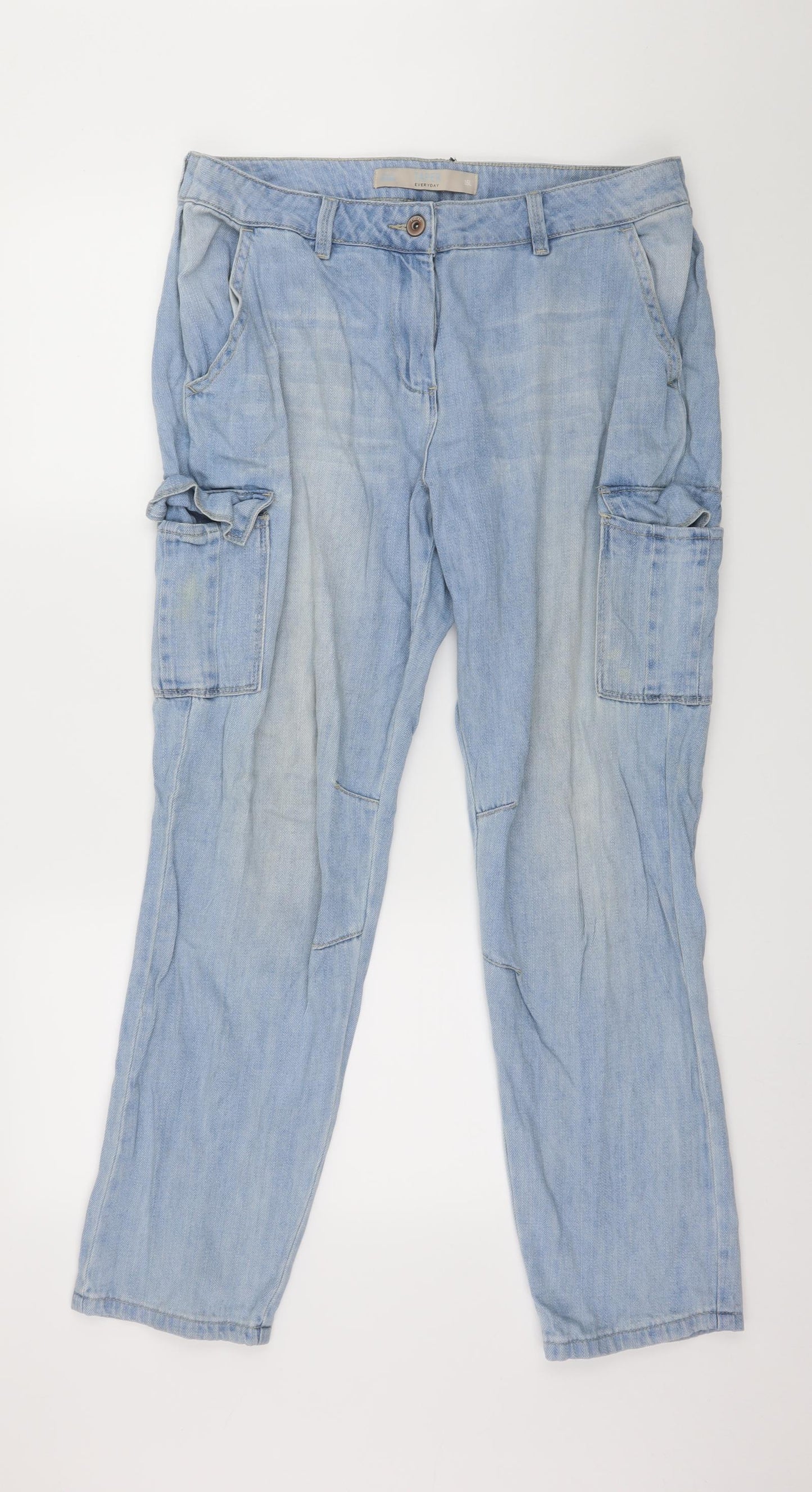 NEXT Womens Blue  Denim Straight Jeans Size 16 L29 in