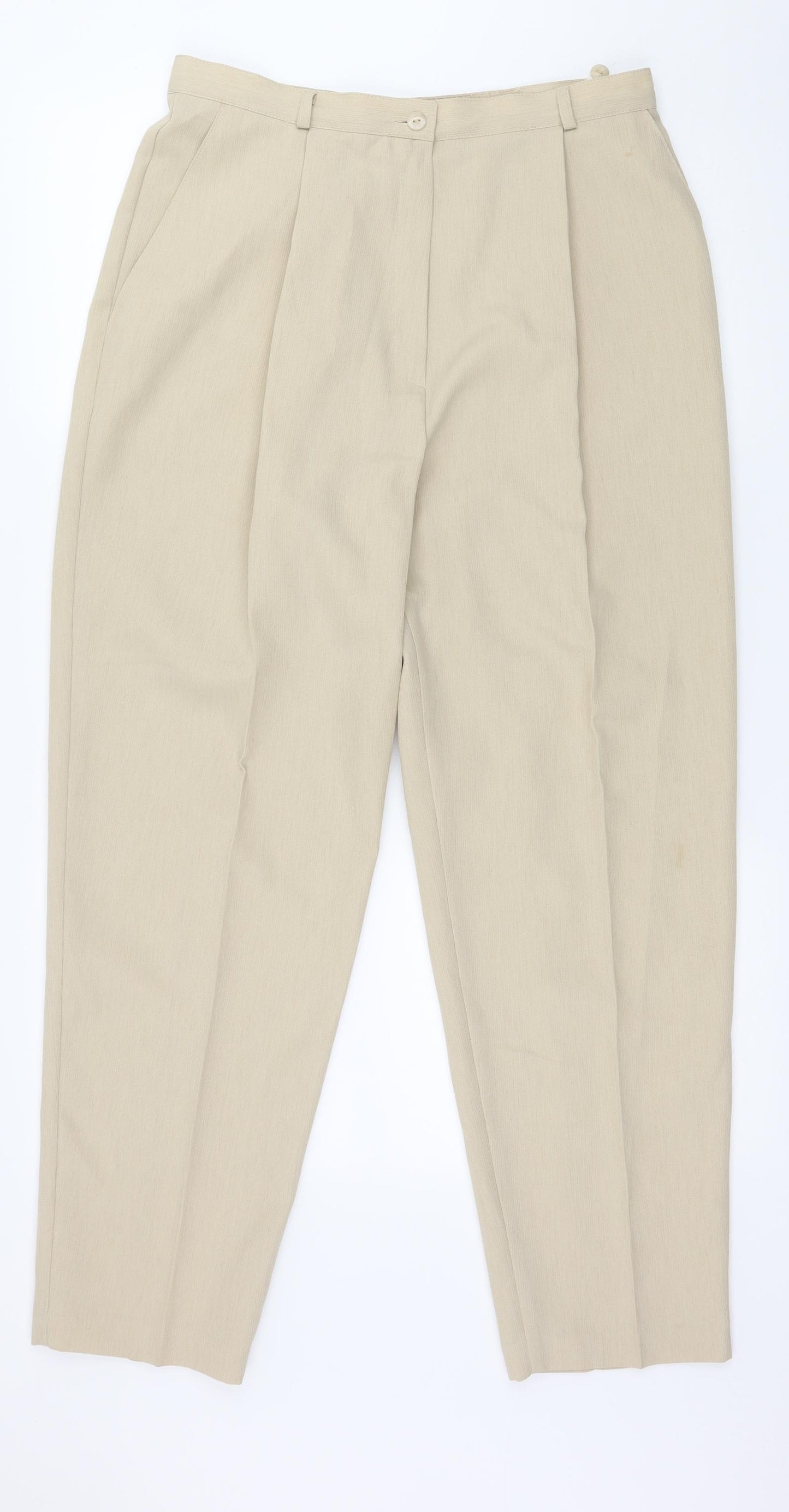 St Michael Womens Beige   Trousers  Size 16 L28 in