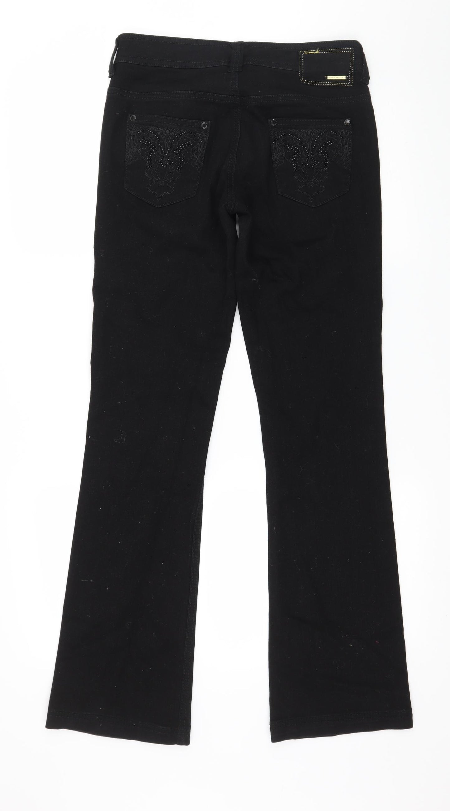 River Island Womens Black  Denim Bootcut Jeans Size 8 L31 in
