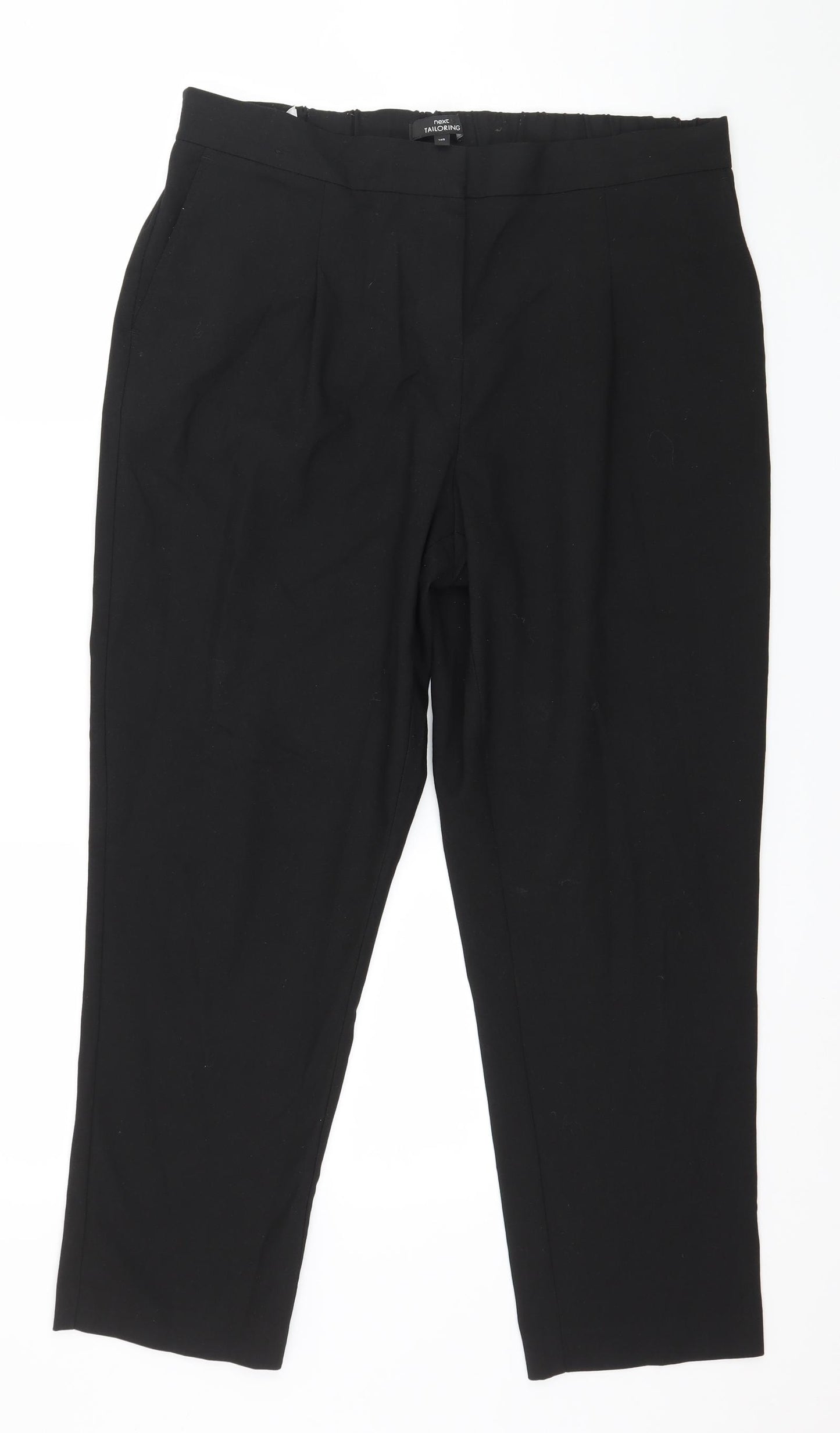 NEXT Womens Black  Denim Trousers  Size 14 L26 in