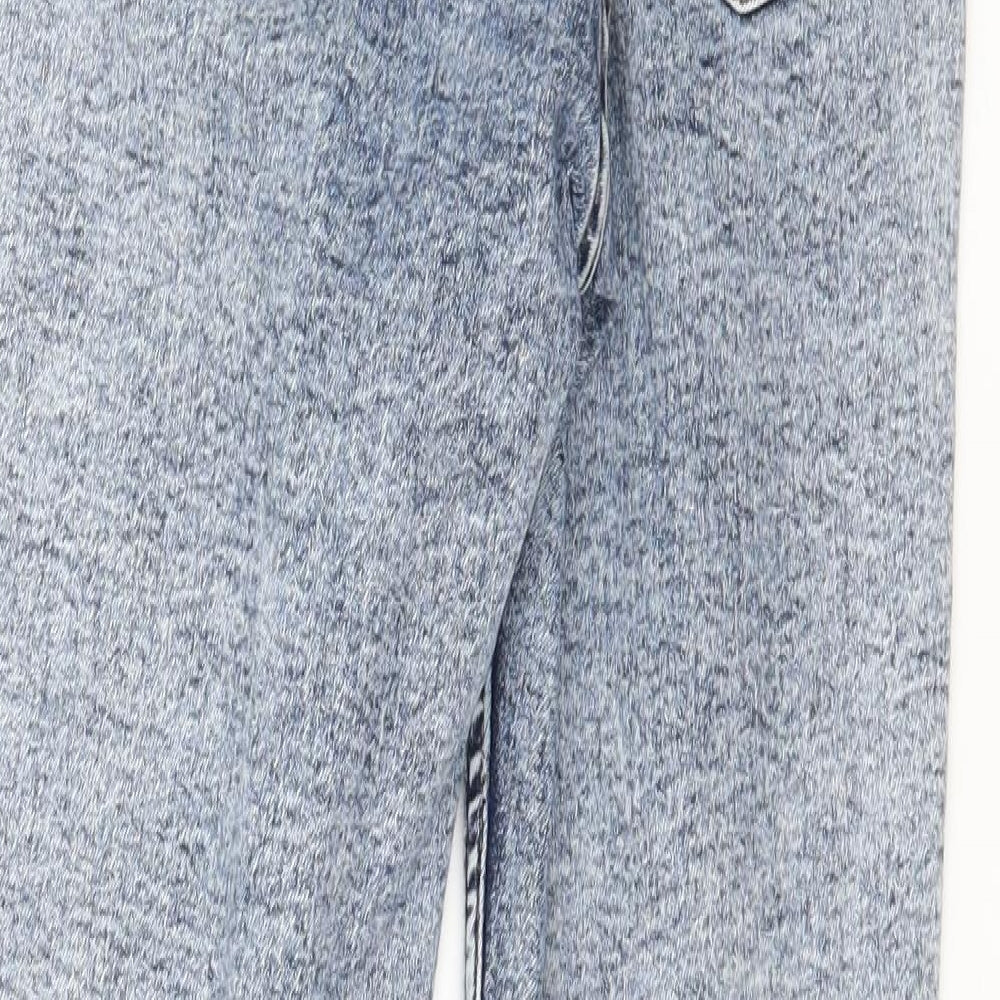 H&M Womens Blue  Denim Skinny Jeans Size 8 L29 in - Acid Wash