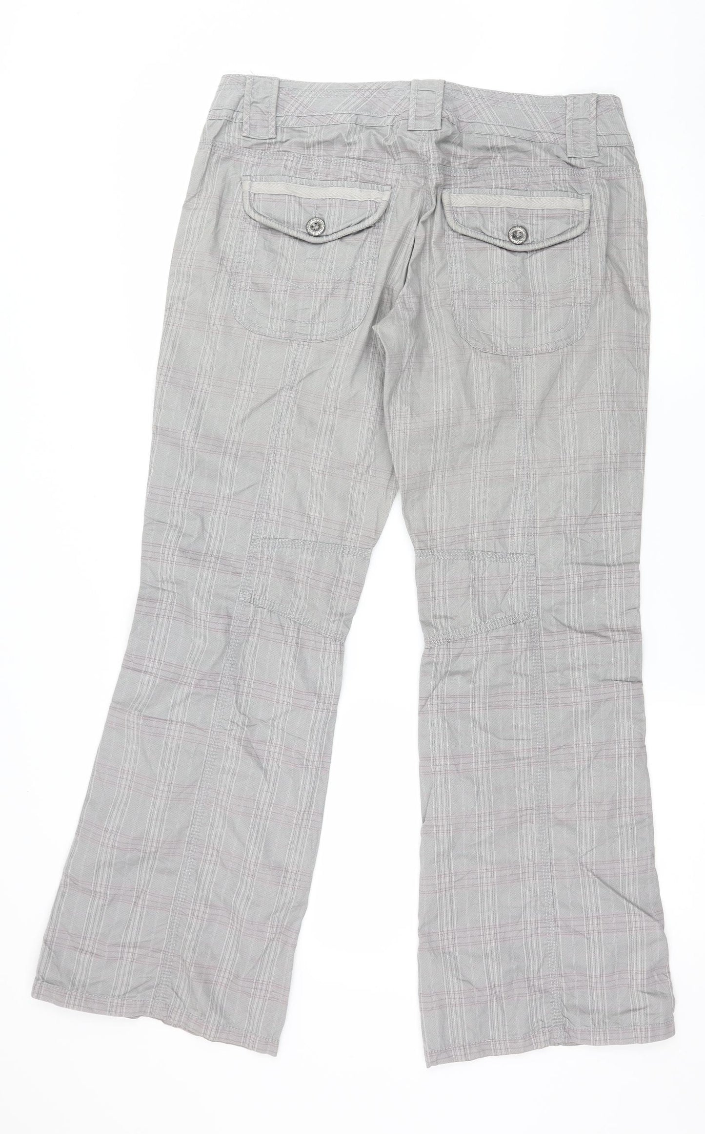 EDC Womens Grey Striped  Rain Trousers Trousers Size 10 L30 in