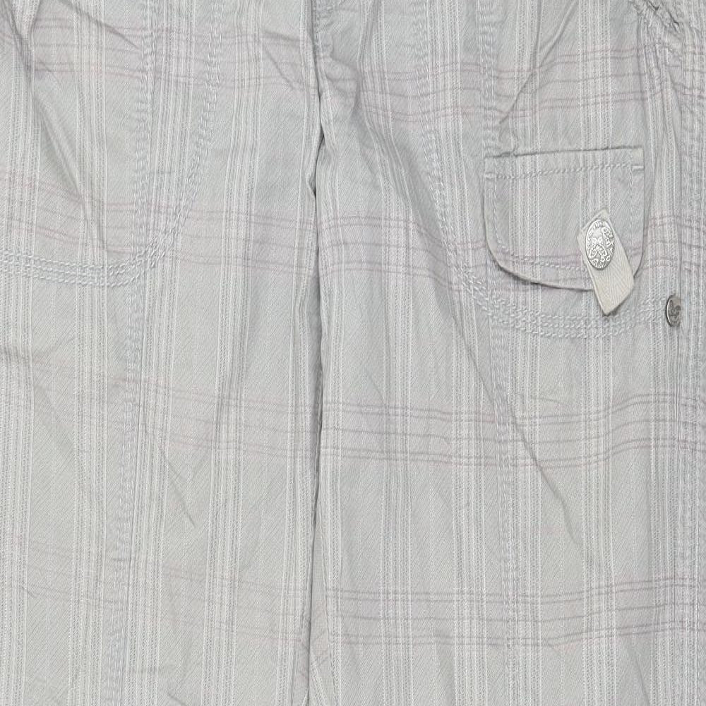 EDC Womens Grey Striped  Rain Trousers Trousers Size 10 L30 in