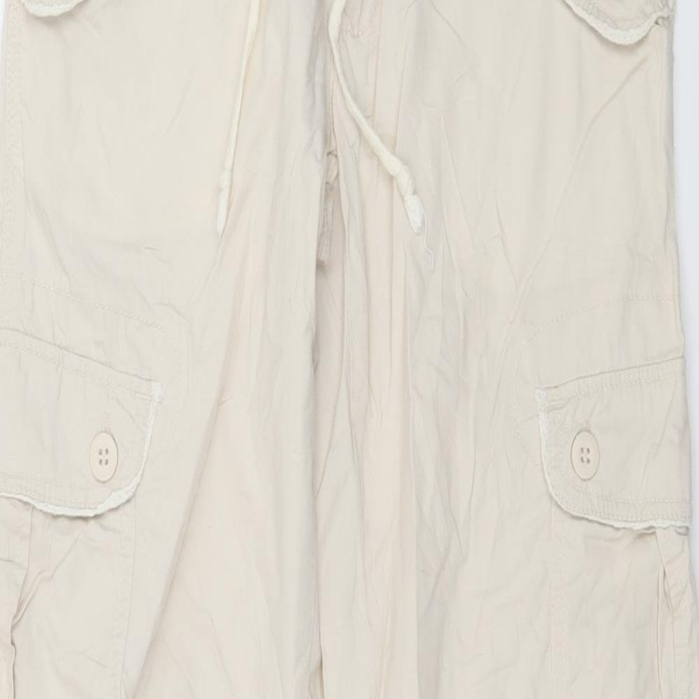 VERO MODA Womens Ivory   Trousers  Size 10 L32 in