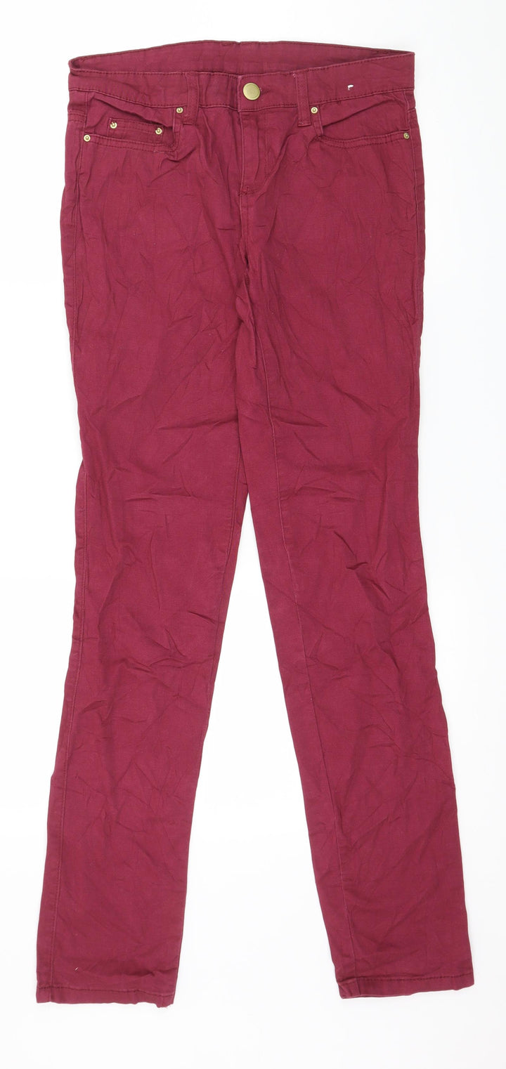 Janina Womens Purple  Denim Skinny Jeans Size 8 L31 in