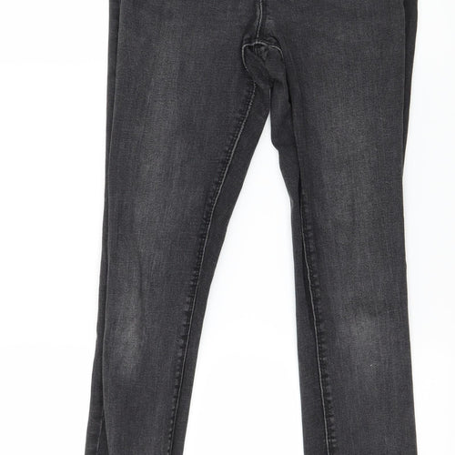 Denim & Co. Womens Grey  Denim Skinny Jeans Size 12 L27 in