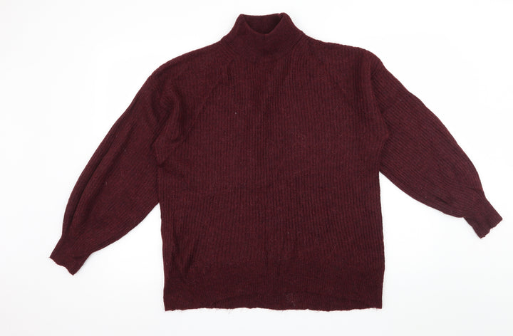 New Look Womens Purple  Knit Pullover Jumper Size M