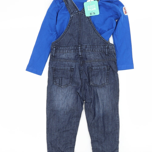 BHS Boys Blue  Denim Jegging Trousers Size 2-3 Years - Dunagree Set