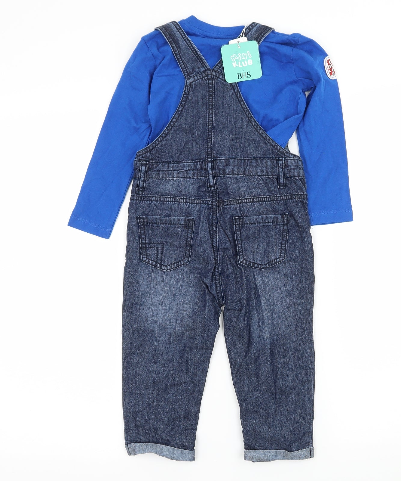 BHS Boys Blue  Denim Jegging Trousers Size 2-3 Years - Dunagree Set