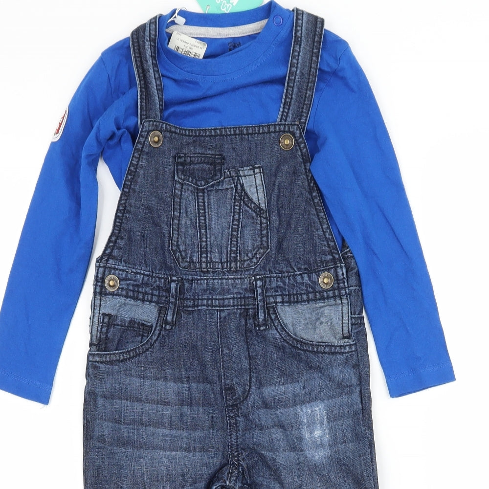 BHS Boys Blue  Denim Jegging Trousers Size 2-3 Years - Dunagree Set