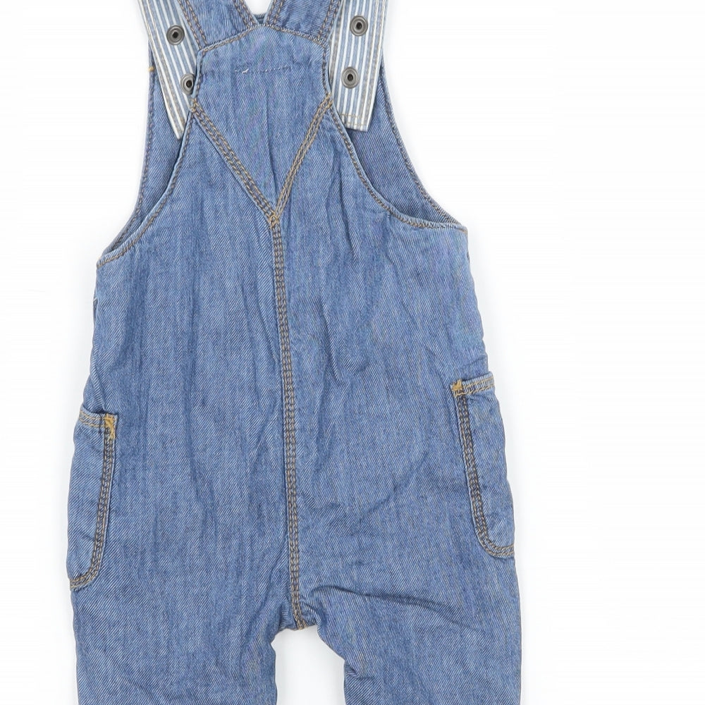 FRED & FLO Boys Blue  Denim Dungaree Outfit/Set Size 0-3 Months