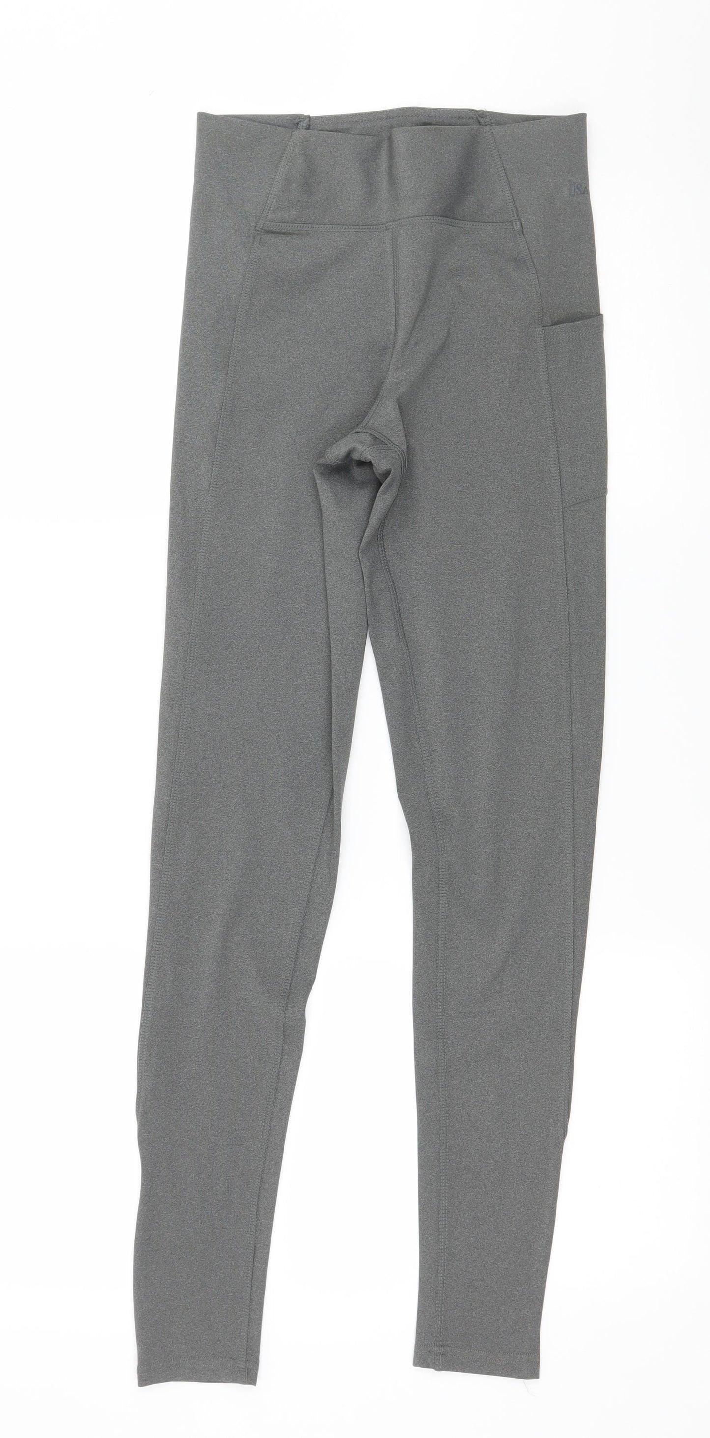 USA Pro Womens Grey  Jersey Capri Leggings Size 8 L28 in