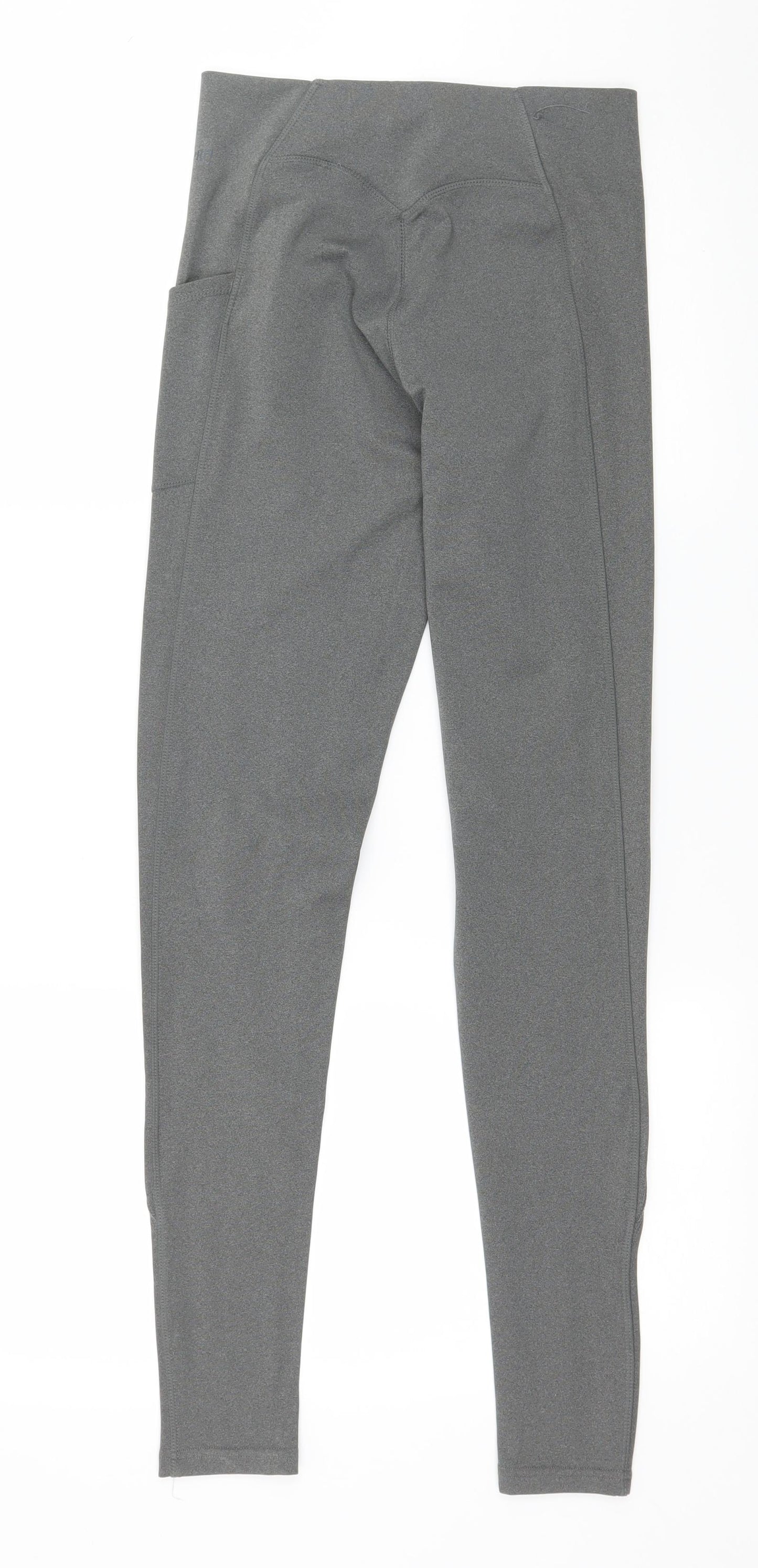 USA Pro Womens Grey  Jersey Capri Leggings Size 8 L28 in