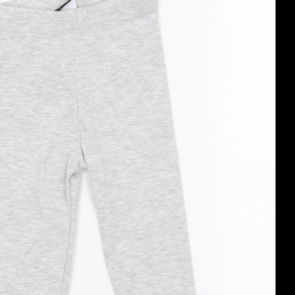 George Girls Grey  Jersey Jogger Trousers Size 2-3 Years - Tinkerbell