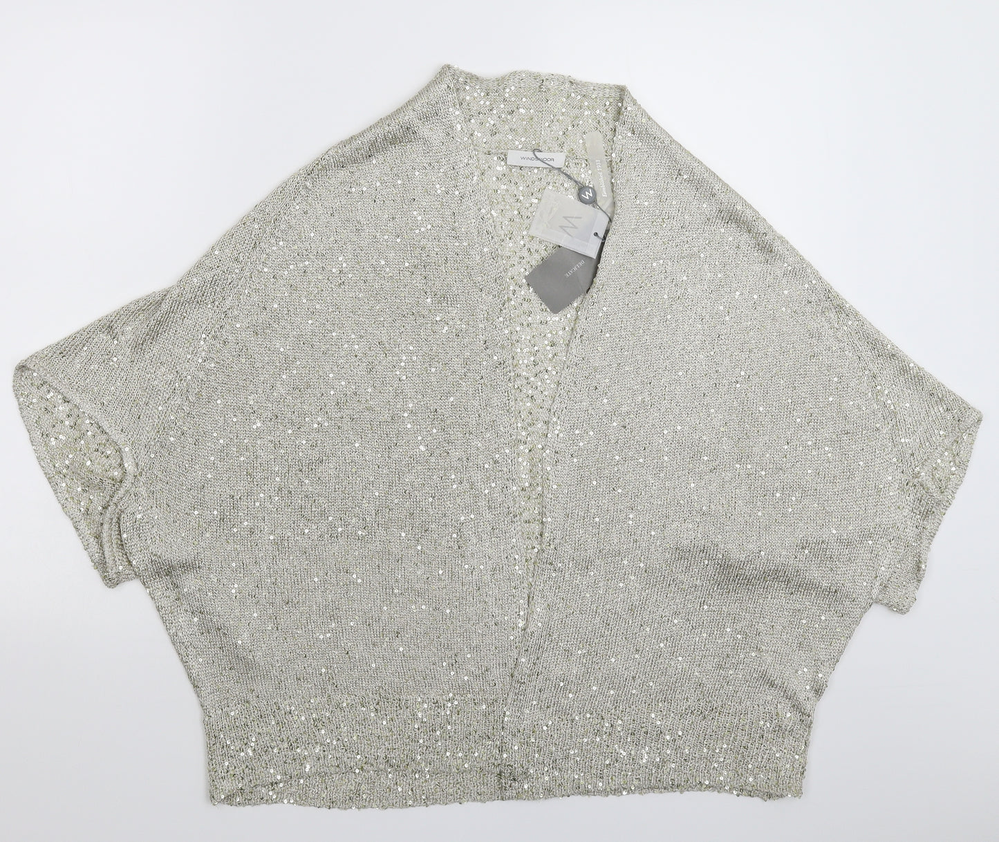Windsmoor Womens Gold  Knit Cardigan Jumper Size M  - Oversized