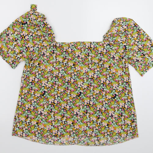 George Womens Multicoloured Floral  Basic Blouse Size 10