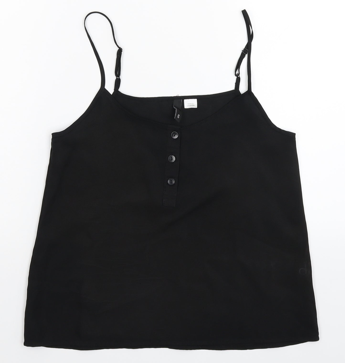 Divided Womens Black   Basic Tank Size 6