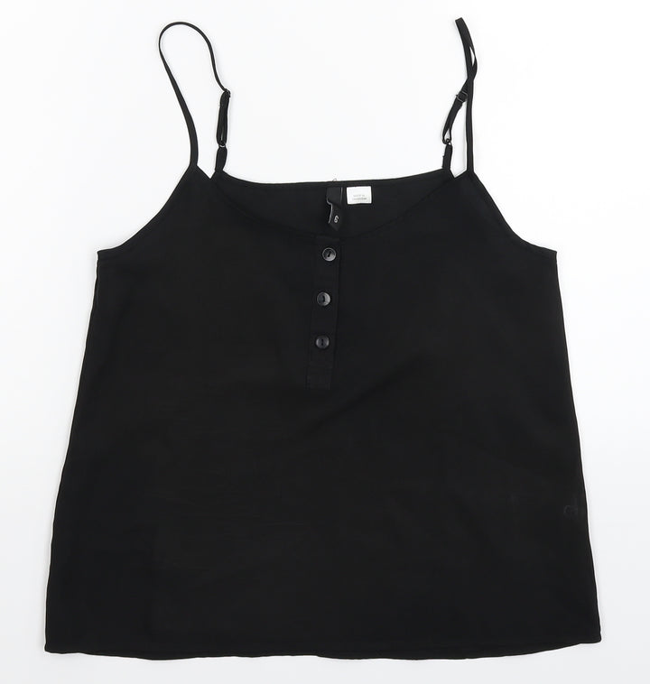 Divided Womens Black   Basic Tank Size 6