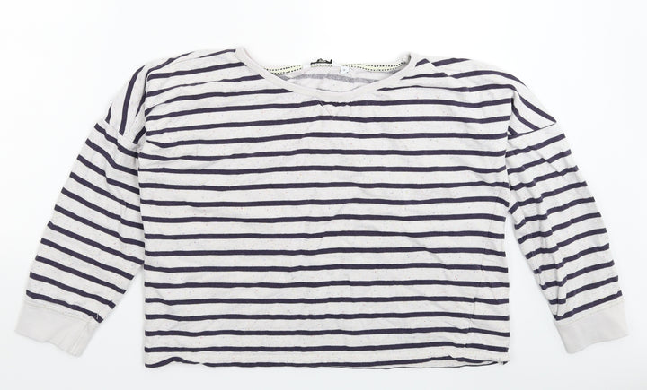 New Look Womens Multicoloured Striped  Pullover Sweatshirt Size 12
