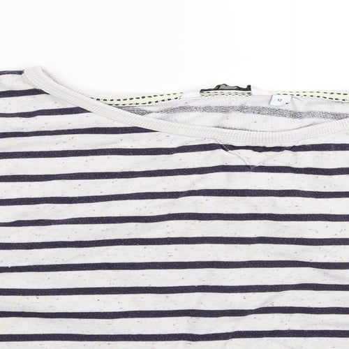 New Look Womens Multicoloured Striped  Pullover Sweatshirt Size 12