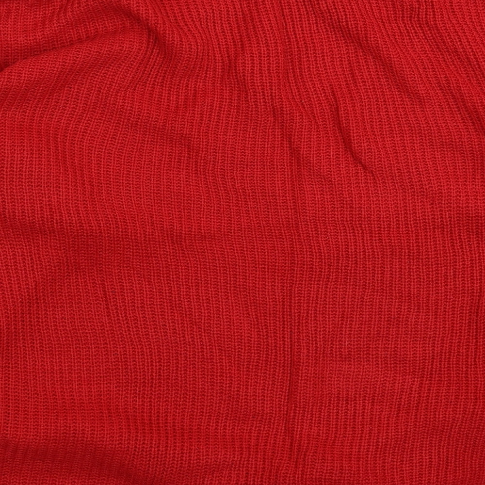 Pierre Leon Womens Red  Knit Pullover Jumper Size L
