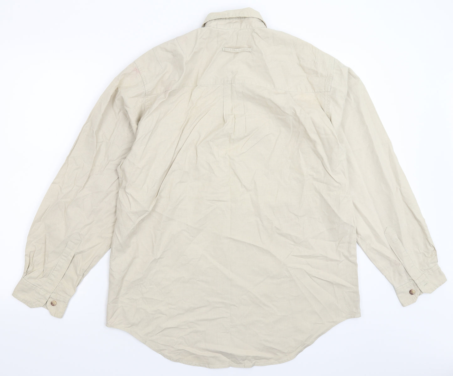 Preworn Mens Beige    Button-Up Size S