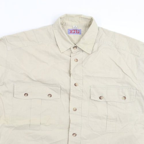 Preworn Mens Beige    Button-Up Size S