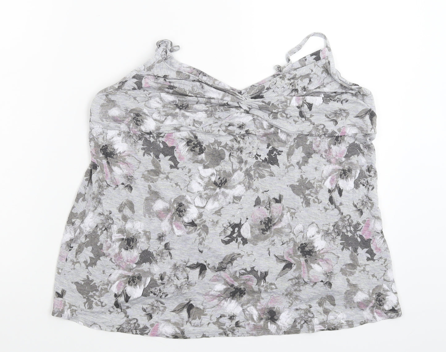 Marks and Spencer Womens Multicoloured Floral  Cropped Tank Size 18