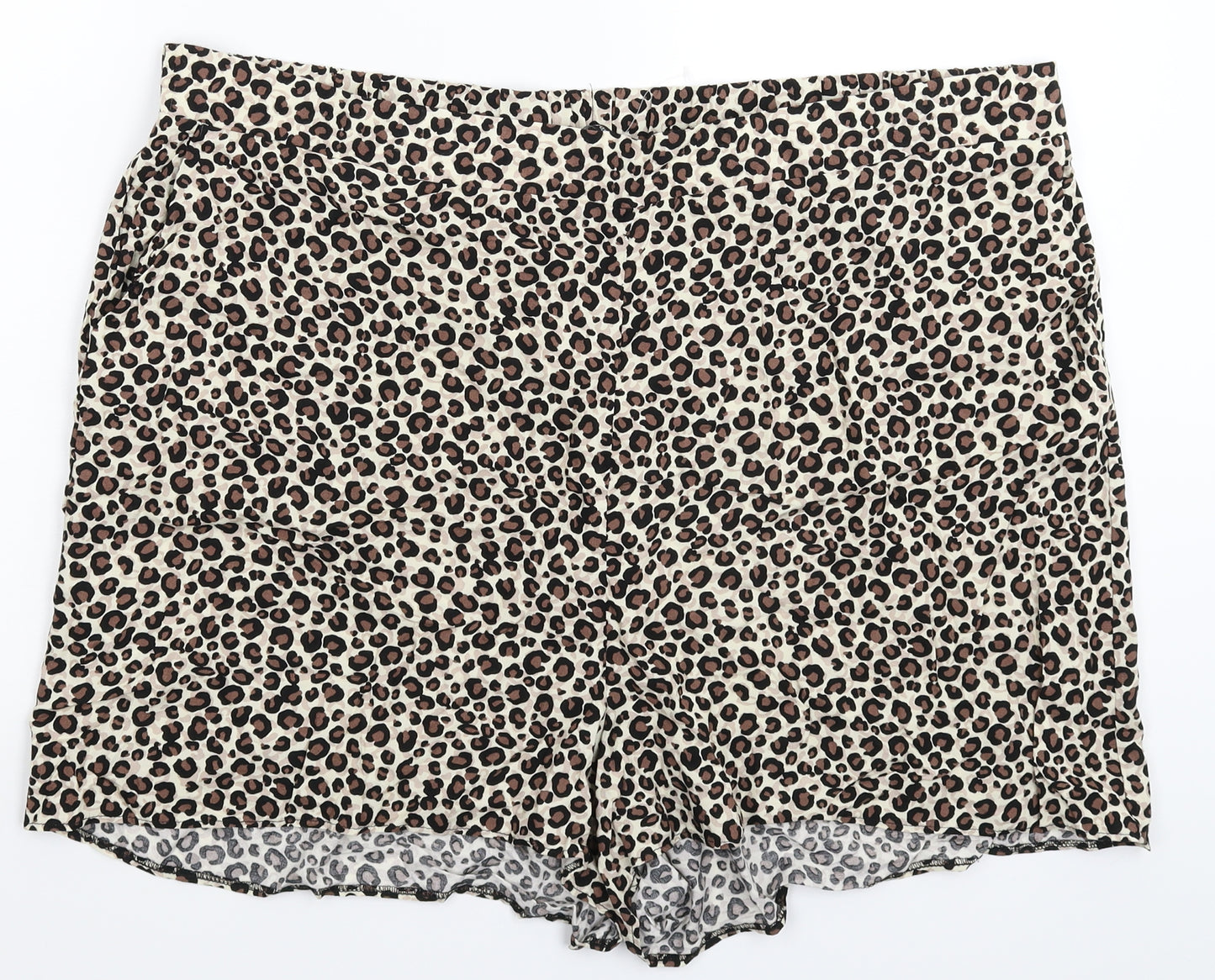 George Womens Multicoloured Animal Print  Hot Pants Shorts Size 22