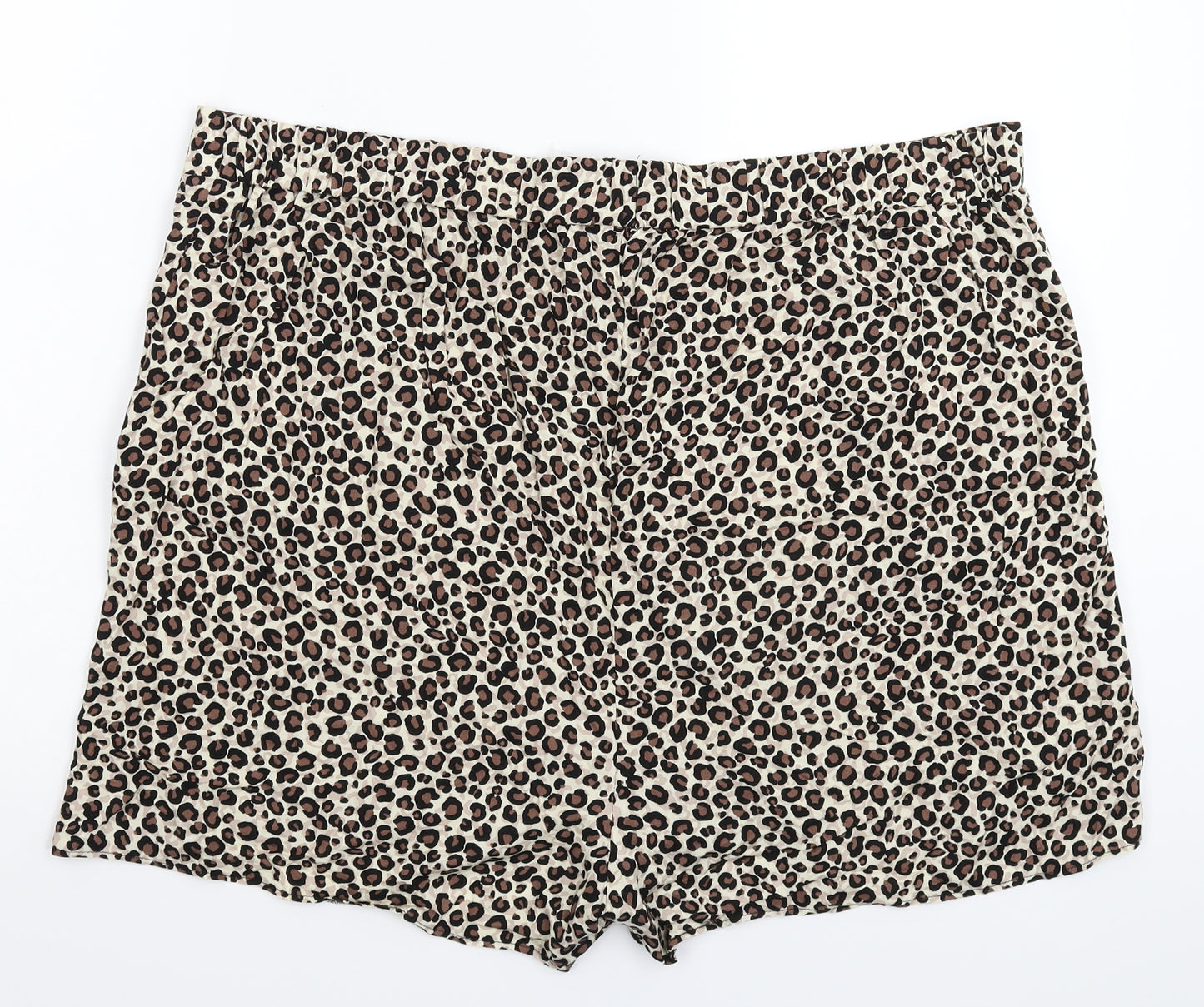 George Womens Multicoloured Animal Print  Hot Pants Shorts Size 22