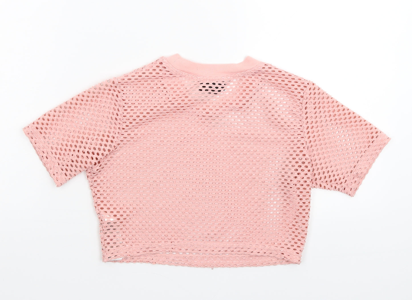 Topshop Womens Pink   Cropped T-Shirt Size 4