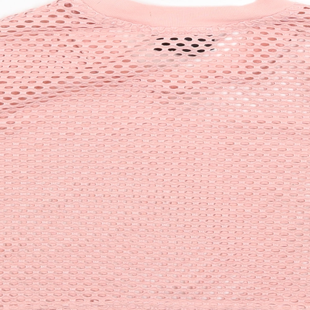 Topshop Womens Pink   Cropped T-Shirt Size 4
