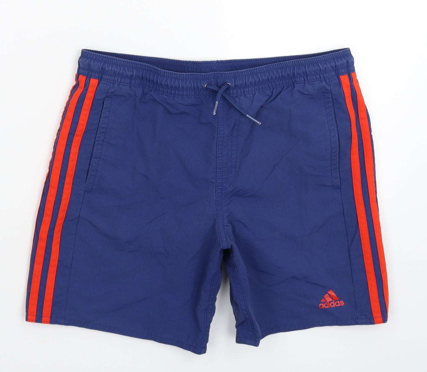 adidas Mens Blue Striped  Bermuda Shorts Size 28 in