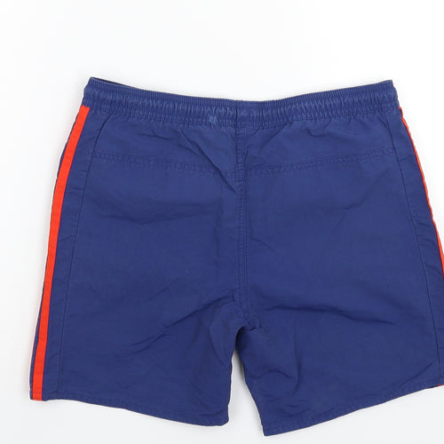adidas Mens Blue Striped  Bermuda Shorts Size 28 in