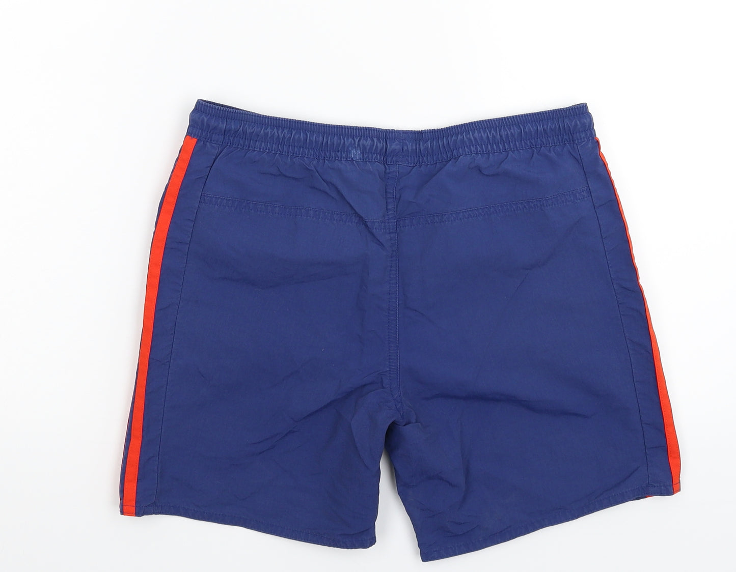 adidas Mens Blue Striped  Bermuda Shorts Size 28 in