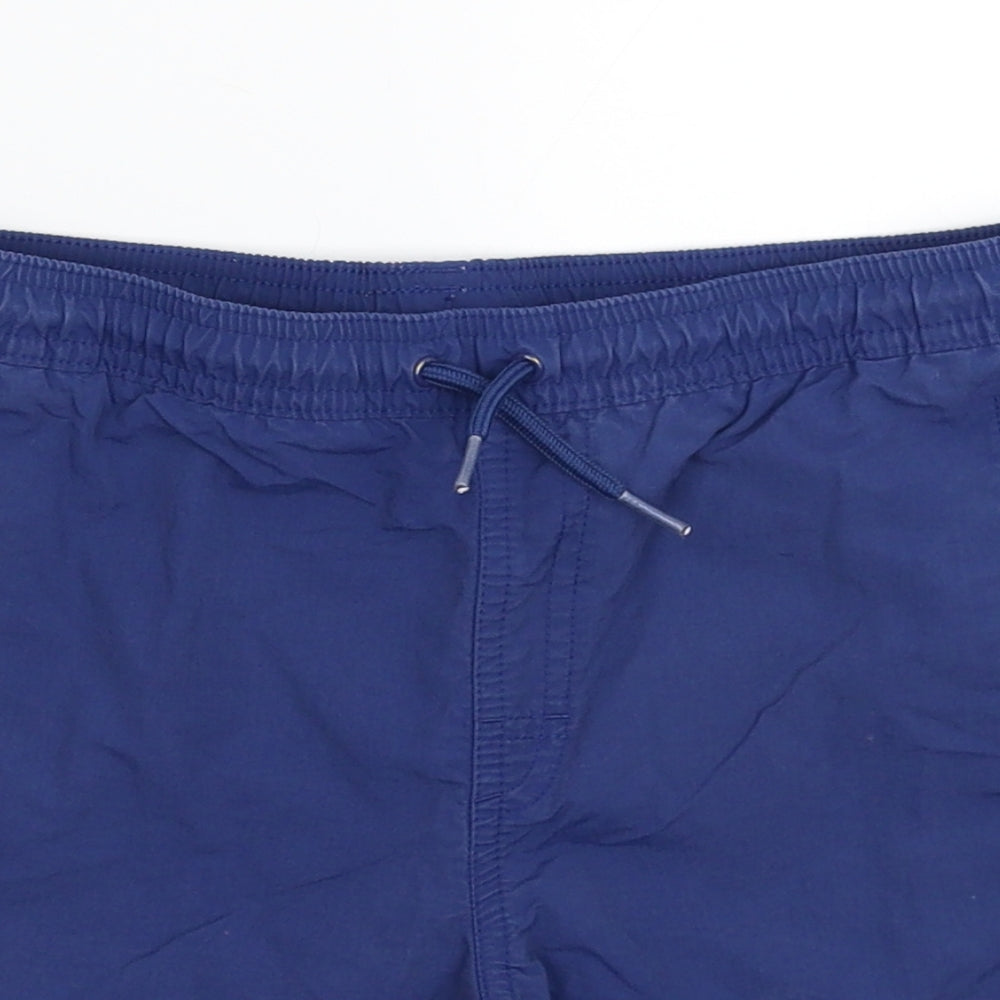 adidas Mens Blue Striped  Bermuda Shorts Size 28 in
