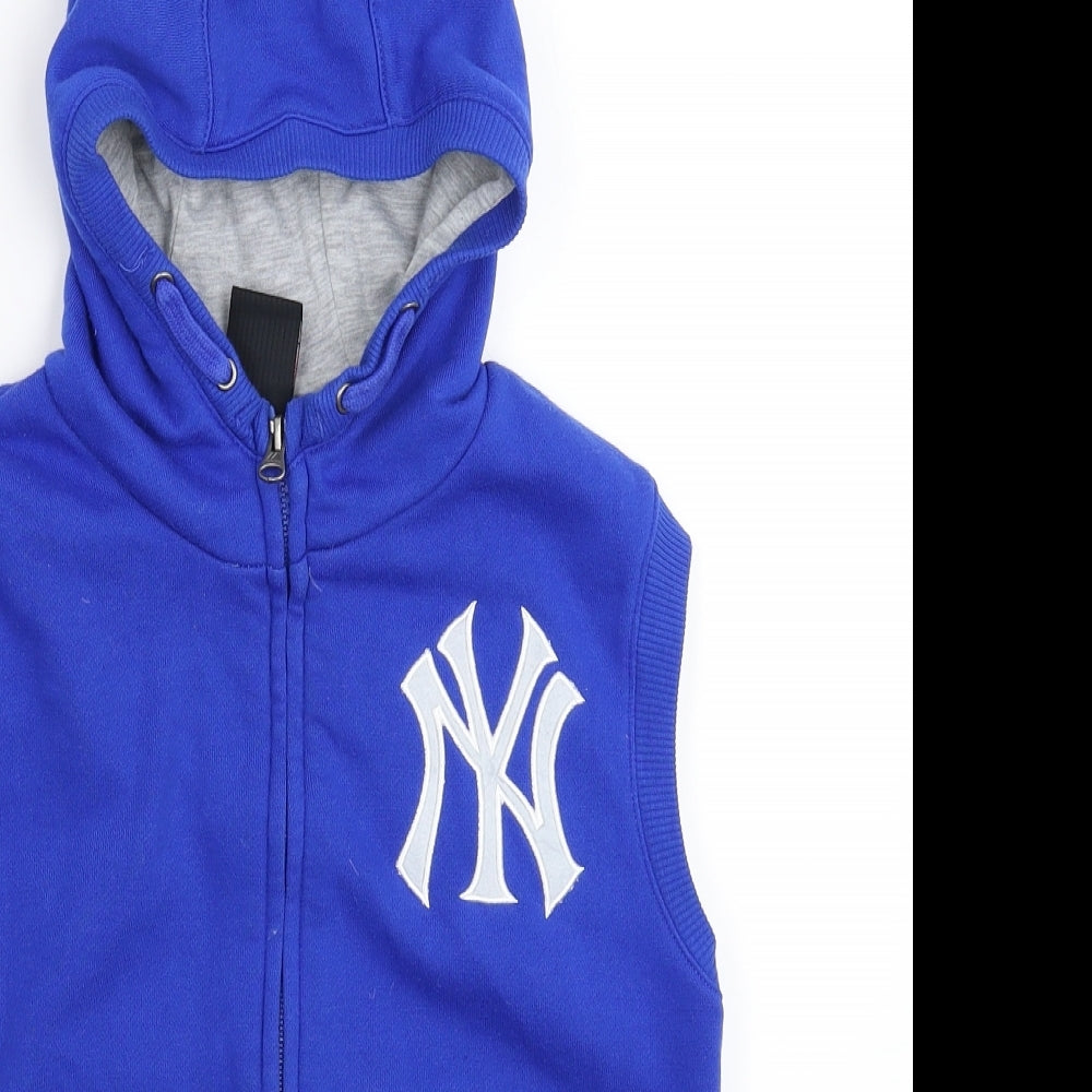 Majestic Boys Blue   Full Zip Hoodie Size 9-10 Years